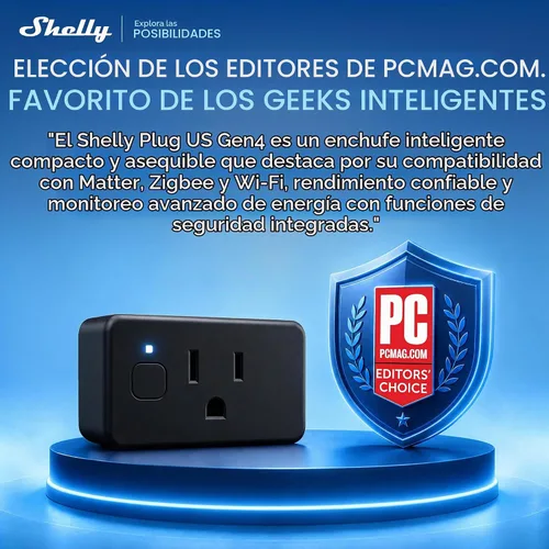 Vista 4 de Shelly Enchufe inteligente UL, WiFi, Bluetooth, Zigbee, salida de materia con medición de energía, funciona con HomeKit, Google Home, Alexa, Home
