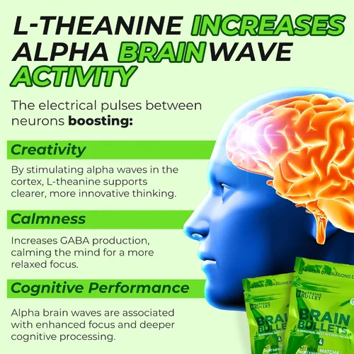 Vista 5 de 80 mg de cafeína y 160 mg de L-teanina para mejorar el enfoque energético (4 porciones) - Pila nootrópica respaldada por neurociencia, agudeza