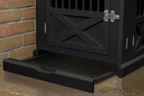 Vista 7 de Zoovilla - Jaula para perro, Caja de triple puerta, M, Negro