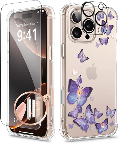 Vista 165 de GVIEWIN - Funda para iPhone 11 con protector de pantalla + protector de lente de cámara, cubierta protectora transparente suave de poliuretano