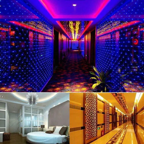 Vista 3 de Tira de luces LED RGB de alto voltaje, CA 110 V-120 V, 60 unidades SMD 5050 LED, control remoto, multicolor cambiante, impermeable, flexible