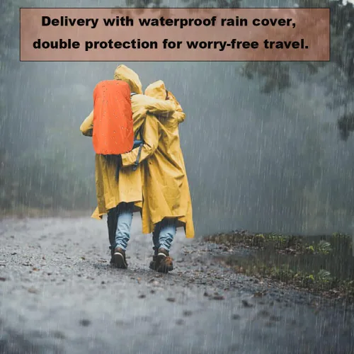 Vista 8 de Bseash Mochila de senderismo impermeable de 40L con cubierta para lluvia, bolsa de viaje deportiva al aire libre para camping, escalada, ciclismo
