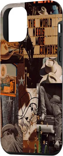 Vista 2 de Funda para iPhone 12 Mini Cowgirl Collage Retro Howdy Giddy up Western Boho Cowboy Fun Case