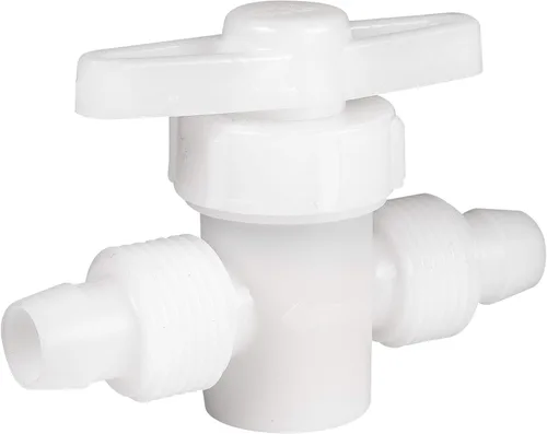 Vista 2 de RecPro Hardware de fontanería RV 06880 Válvula de parada de 2 vías tipo compresión de 1/2" Accesorio de cierre Accesorios