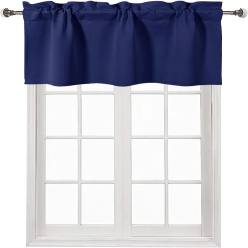 Vista 37 de DWCN Cenefa para ventana de cocina, con bolsillo para barra, para ventana, sala de estar/sótano, 36 x 16 pulgadas de largo, 1 panel, beige