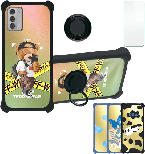 Vista 37 de Aroepurt Funda para Blu Bold N3 compatible con Blu Bold N3 Phone Cover [con protector de pantalla de vidrio templado] [PC duro + silicona suave]
