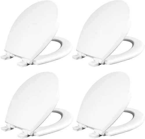 Vista 10 de Mayfair Cassel Asiento de inodoro de cierre lento, fácil de limpiar, asiento de madera antideslizante de alta calidad, fácil de instalar, fabricado