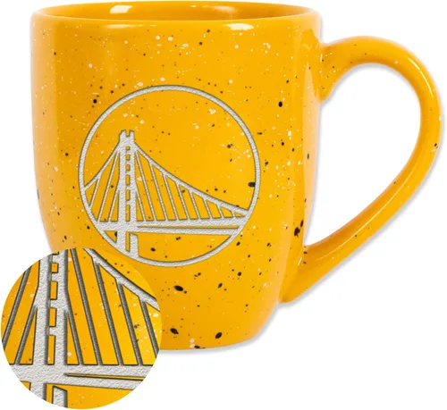 Vista 53 de Rico Industries NBA 16 oz Team Color Laser Engraved Speckled Ceramic Coffee Mug 3-Color del