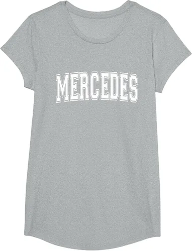 Vista 50 de MERCEDES TX TEXAS USA - Camiseta deportiva vintage estilo Varsity, Negro, S