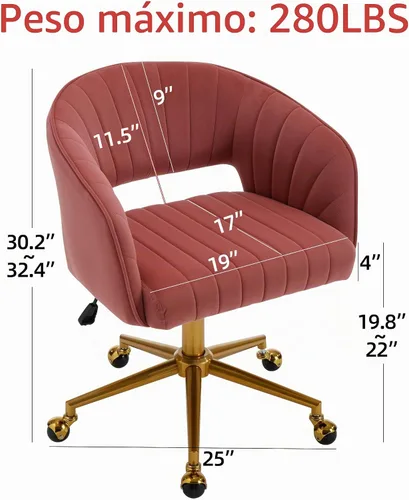 Vista 3 de Silla de escritorio moderna para oficina en casa, 1 unidad, silla giratoria