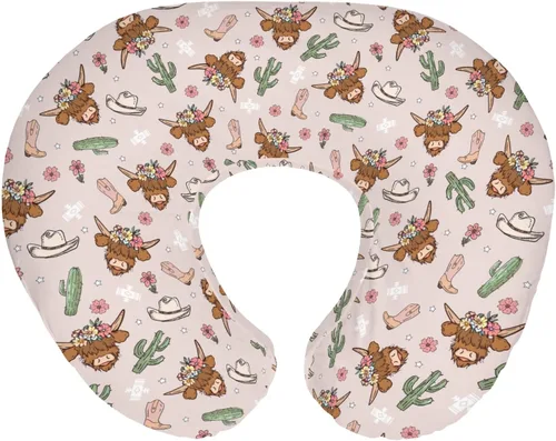 Vista 12 de Blue Western Cowboy - Fundas de almohada de lactancia para niños, botas de vaquero, sombrero, caballo, cactus, sol, vaca, calaveras, funda