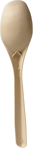 Vista 3 de Cucharas de fibra de bambú compostables, biodegradables, desechables 80 piezas
