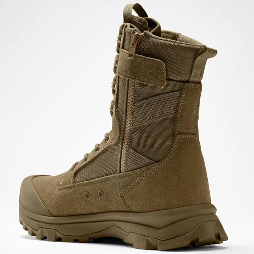 Vista 7 de Coostar Botas tácticas para hombre, ligeras, botas de combate militar, botas de trabajo con cremallera lateral, botas de motocicleta
