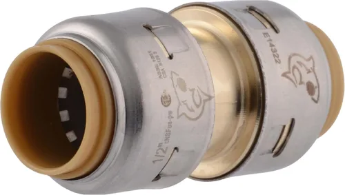 Vista 10 de SharkBite Max Acoplamiento de 1 Pulgada, Accesorio de Plomería de Latón de Conexión a Presión, Tubería PEX, Cobre, CPVC, PE-RT, HDPE, UR020A