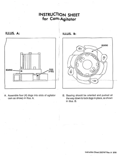 Vista 7 de 285811 Kit de reparación de agitador de lavadora de repuesto para lavadoras Whirlpool y Kenmore, compatible con AP3138838, 2744, 285746, 285811VP