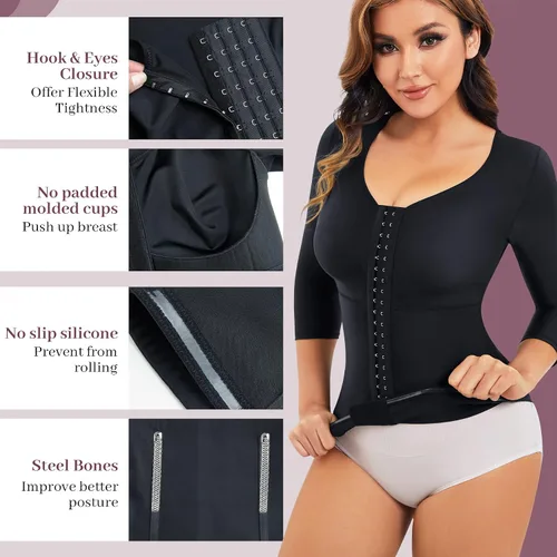 Vista 2 de RDSIANE Fajas adelgazantes para adelgazar la cintura con control de abdomen Body Shaper Cintura Trainer Body Body con compresión de brazos
