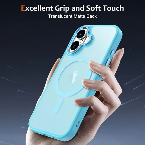 Vista 311 de Anuck - Funda magnética para iPhone 11 compatible con MagSafe, carcasa trasera mate translúcida dura, borde de TPU, delgada, resistente a impactos