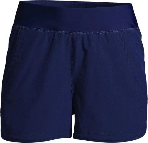 Vista 4 de Lands' End Pantalones cortos de natación con cintura elástica de 3 pulgadas de secado rápido para mujer