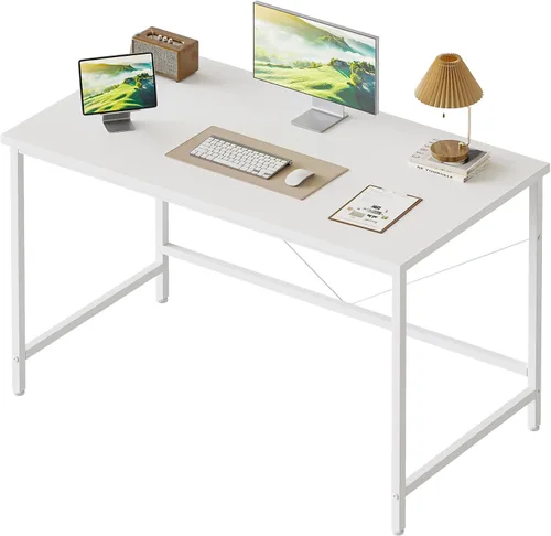 Vista 53 de Mericonia Escritorio para computadora, escritorio de juegos para espacios pequeños, mesa de estilo moderno y simple para oficina en casa, mesa