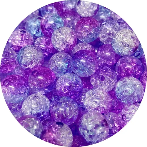 Vista 9 de 300 piezas cuentas de acrílico de 8 mm con grietas, cuentas redondas de cristal acrílico para hacer joyas, pulseras, collares, manualidades