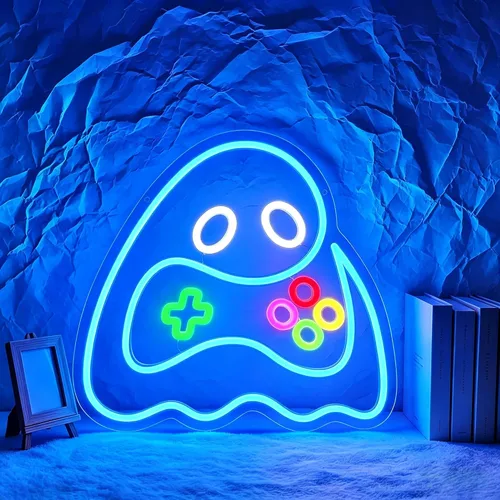 Vista 22 de Letrero de luz LED para baño con diseño grabado para decoración de pared, baño, bar o decoración divertida de habitación, alimentado por USB