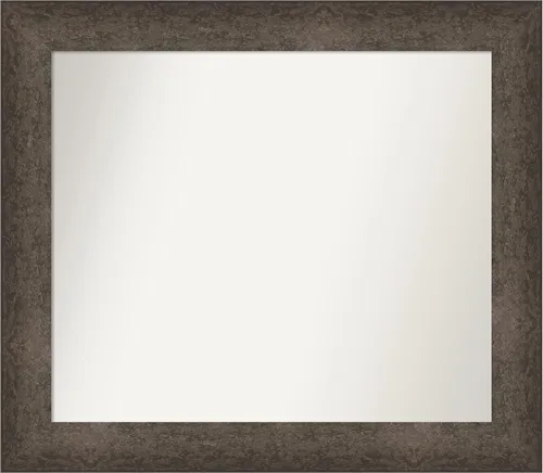 Vista 77 de Amanti Art Espejo de pared personalizado no biselado (25 x 25 pulgadas), marco de bronce acentuado, varios tamaños personalizados, espejo de baño