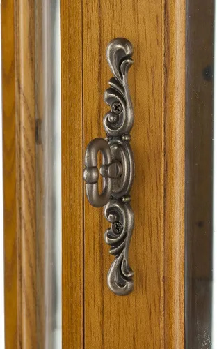 Vista 4 de Vitrina esquinera Southern Enterprises con luz, Dorado (Golden Oak)