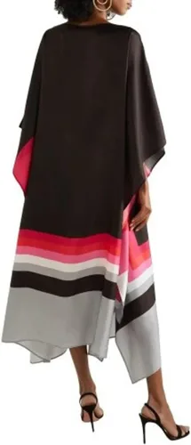 Vista 4 de Diseñador nuevo hasta la pantorrilla para mujer, ropa casual, túnica de seda de satén suave, caftán, vestido de fiesta de boda, regalo de lujo