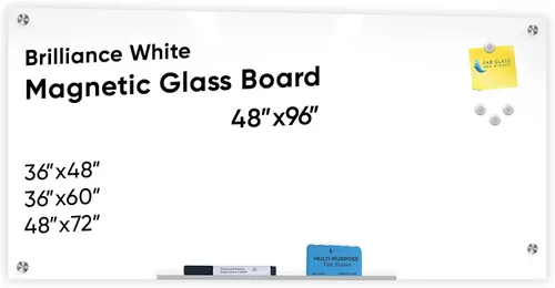 Vista 28 de Fab Glass and Mirror - Pizarrón magnético de vidrio con borrador, Negro