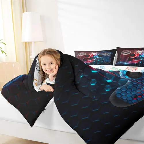 Vista 41 de Erosebridal Juego de edredón de hojas de cannabis, juego de ropa de cama de marihuana con estampado colorido de plantas, decoración bohemia de 2