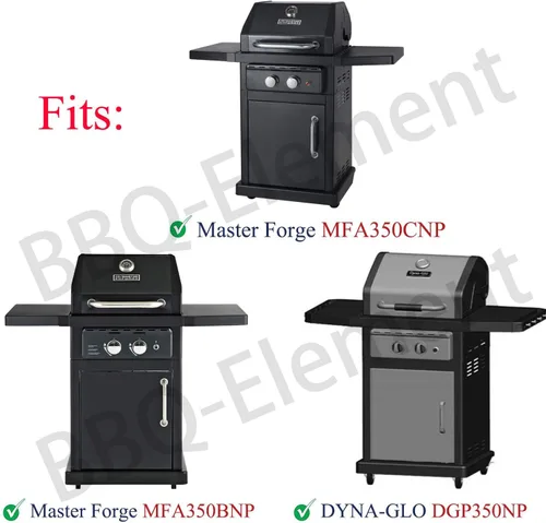 Vista 4 de Criditpid BBQ-Element - Protector de placa de calor para parrilla Master Forge MFA350CNP, MFA350BNP, MFA350BNN, cubierta de quemador de tienda