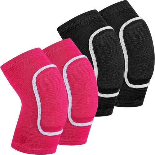 Vista 9 de 2 pares de coderas deportivas de voleibol deportivas transpirables con soporte protector de gel de compresión para adolescentes, niñas, niños