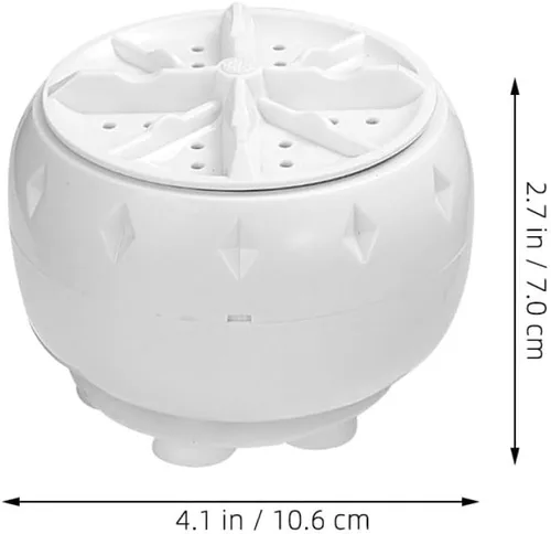 Vista 2 de Mini lavadora portátil automática Turbo Lavadora con fuente de alimentación USB y ventosa inferior, Lavadora compacta de encimera para ropa