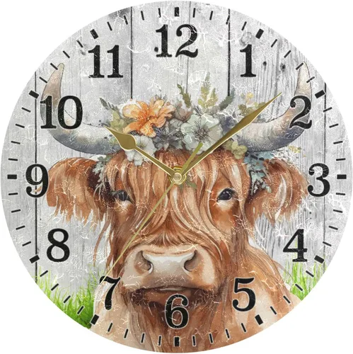 Vista 43 de JUNZAN Reloj de bañera con vino romántico espumoso y velas, reloj de pared silencioso de 10 pulgadas, pequeño reloj redondo, decoración de cocina