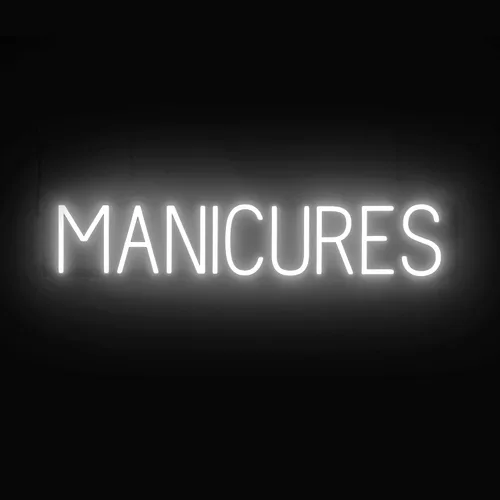 Vista 13 de SpellBrite MANI-PEDIS - Letrero para salones de manicura Letreros relacionados con salones de uñas con aspecto de neón, luz LED roja 33.4 x 6.3
