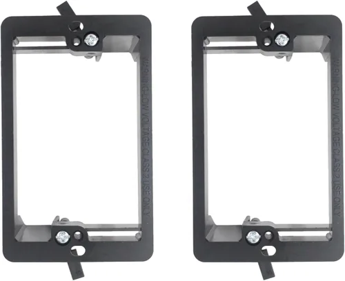 Vista 8 de Caja de soporte de montaje de bajo voltaje de 1 cuadrilla, placa de pared multiusos para paneles de yeso (1 paquete, blanco)
