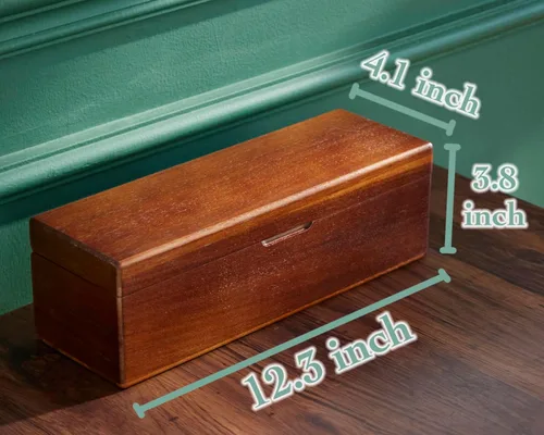Vista 7 de SEVENY Caja organizadora de bolsas de té de madera con 4 compartimentos