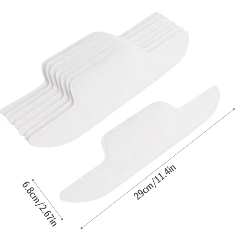 Vista 3 de Paquete de 100 protectores de cuello para camisas Protector de cuello desechable autoadhesivo, almohadillas de sudor para hombres y mujeres