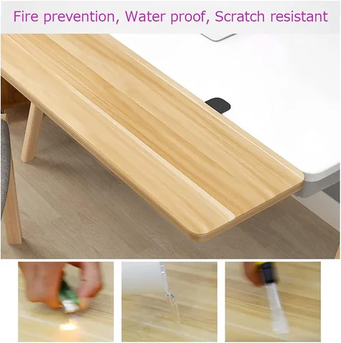 Vista 2 de Y&J Extensor de escritorio grande con abrazadera, bandeja de teclado sin perforaciones, soporte de brazo mesas plegables fáciles de limpiar