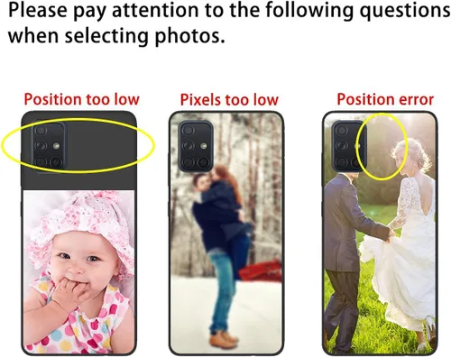 Vista 7 de Styletify Funda de fotos personalizada para Galaxy A9 2018, funda de silicona a prueba de golpes, funda de teléfono personalizada de caramelo suave