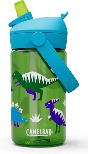 Vista 7 de CamelBak Thrive Kids - Válvula de mordida con popote para niños, botella de agua Tritan Renew Airplane Bandits, 14 onzas Easy Drinking Kids Can