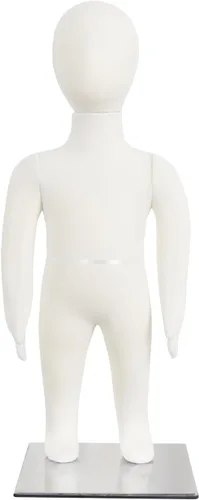 Vista 8 de Maniquí infantil de espuma flexible de cuerpo completo con cabeza extraíble, 1 año de edad, color beige