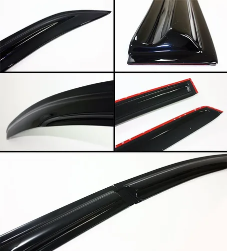 Vista 2 de JDM - Parasol de ventilación para ventana ahumado, estilo 3D, compatible con Toyota Corolla 2009-2013