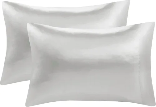 Vista 285 de Madison Park Essentials - Juego de sábanas de satén de lujo y sedoso con brillo natural, bolsillo elástico de 14 pulgadas para colchones de hasta 16