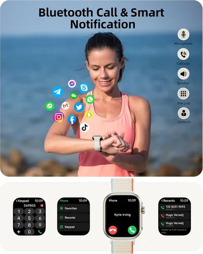 Vista 3 de Parsonver Reloj inteligente, Alexa Bulit-in, GPS, llamadas Bluetooth, rastreador de actividad impermeable de 30M, paquete de 2