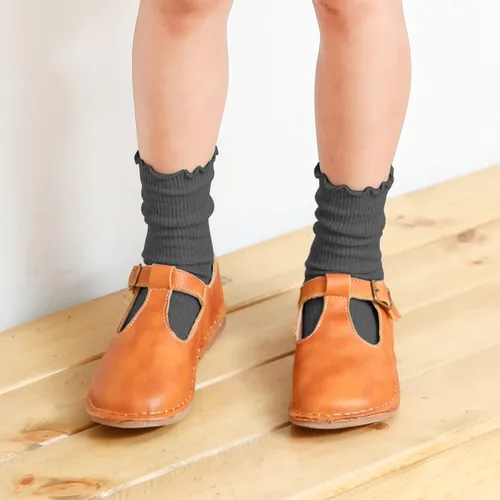 Vista 5 de JOCMIC Paquete de 6 calcetines con volantes para bebés y niñas calcetines con volantes