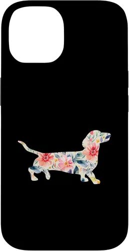 Vista 4 de Funda para perro salchicha floral para iPhone 12 mini