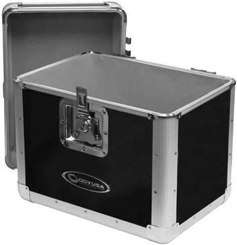 Vista 3 de Odyssey KROM Series Black Record/Utility Case para 70 discos de vinilo y LPs de 12