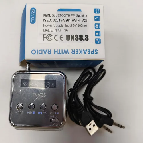 Vista 9 de Mini altavoz Bluetooth, reproductor de música inalámbrico Etigood portátil, radio FM, estéreo digital, reproductor MP3, compatible con tarjeta Negro