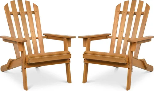 Vista 10 de Tangkula Silla Adirondack plegable de madera de acacia, 400 libras, 1